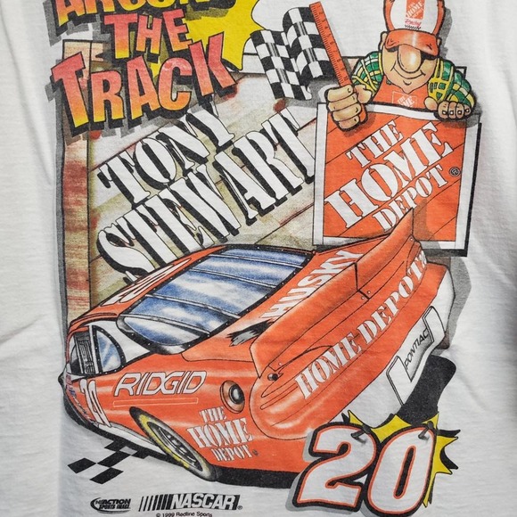 Vintage Tony Stewart HOME DEPOT MAKIN DUST AROUND THE TRACK t-shirt - Picture 6 of 7